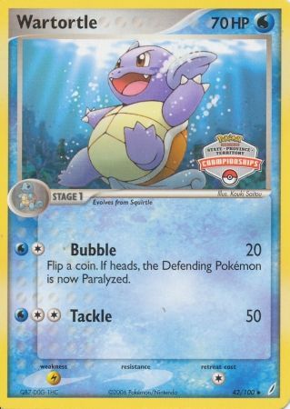 Wartortle (42/100) (States Championship Promo) [EX: Crystal Guardians] | Gear Gaming Bentonville