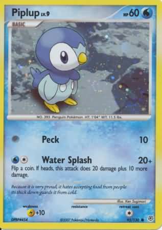 Piplup (93/130) (Cosmos Holo) [Diamond & Pearl: Base Set] | Gear Gaming Bentonville