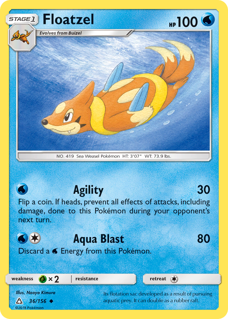 Floatzel (36/156) [Sun & Moon: Ultra Prism] | Gear Gaming Bentonville