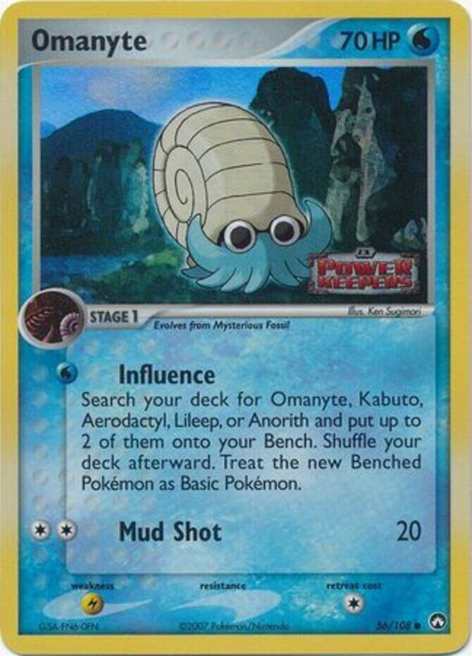 Omanyte (56/108) (Stamped) [EX: Power Keepers] | Gear Gaming Bentonville