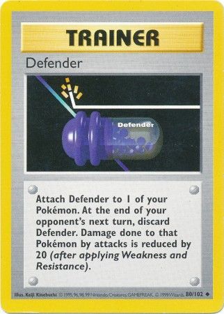 Defender (80/102) [Base Set Shadowless Unlimited] | Gear Gaming Bentonville