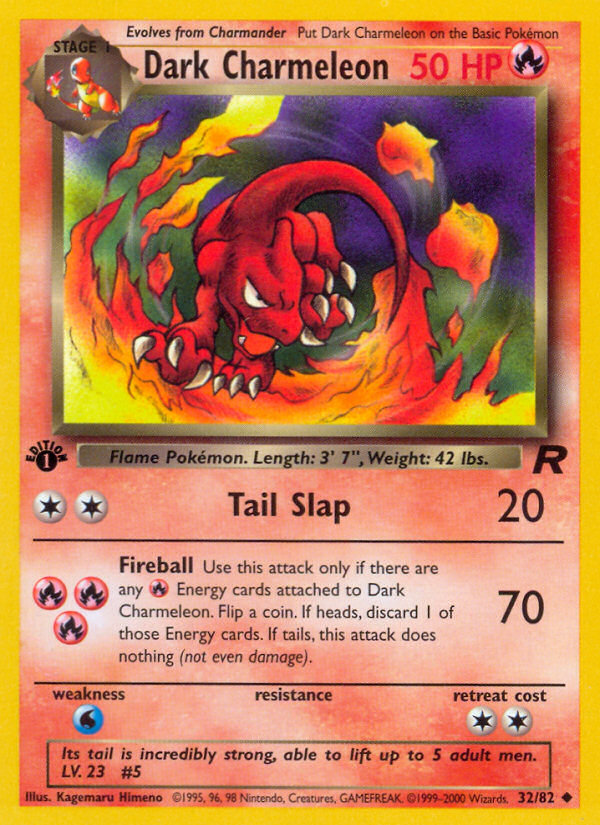 Dark Charmeleon (32/82) [Team Rocket 1st Edition] | Gear Gaming Bentonville