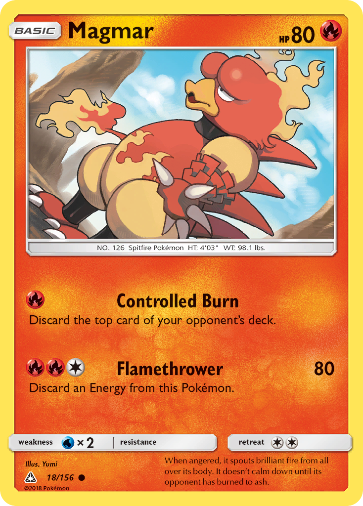 Magmar (18/156) [Sun & Moon: Ultra Prism] | Gear Gaming Bentonville