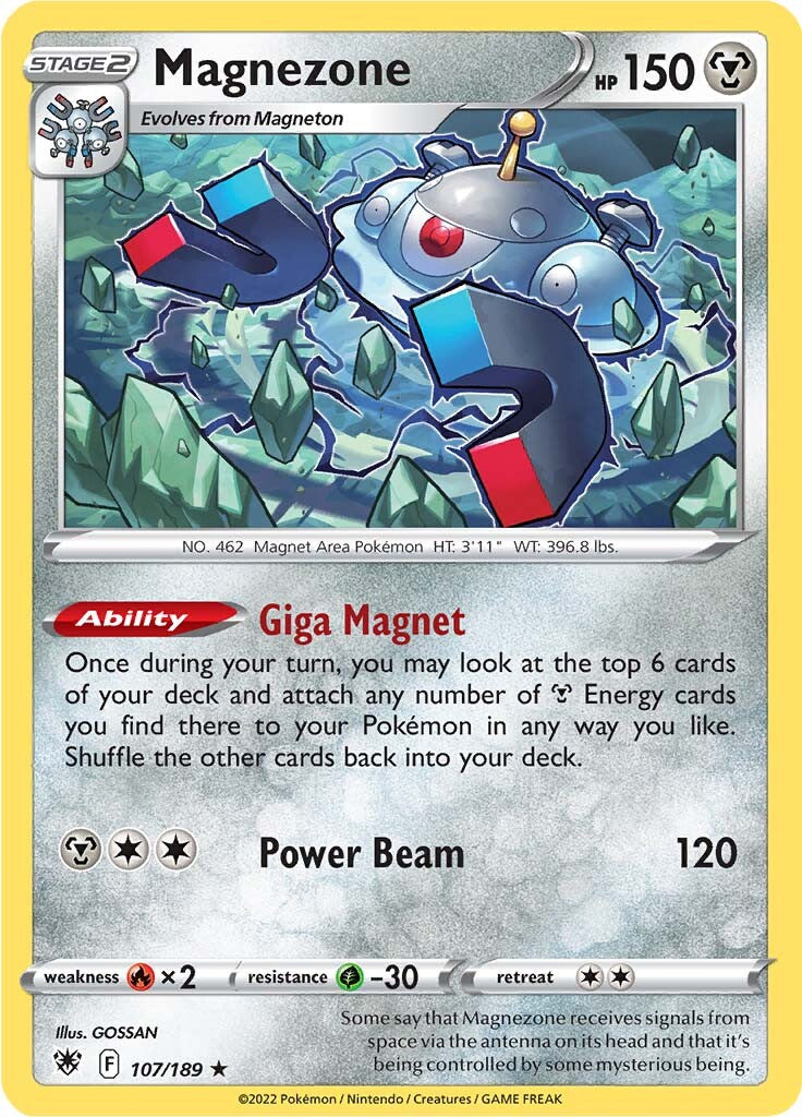 Magnezone (107/189) (Theme Deck Exclusive) [Sword & Shield: Astral Radiance] | Gear Gaming Bentonville