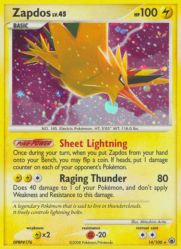 Zapdos (14/100) [Diamond & Pearl: Majestic Dawn] | Gear Gaming Bentonville