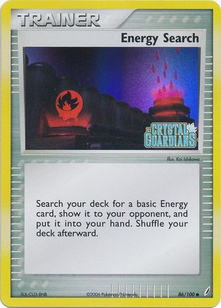 Energy Search (86/100) (Stamped) [EX: Crystal Guardians] | Gear Gaming Bentonville