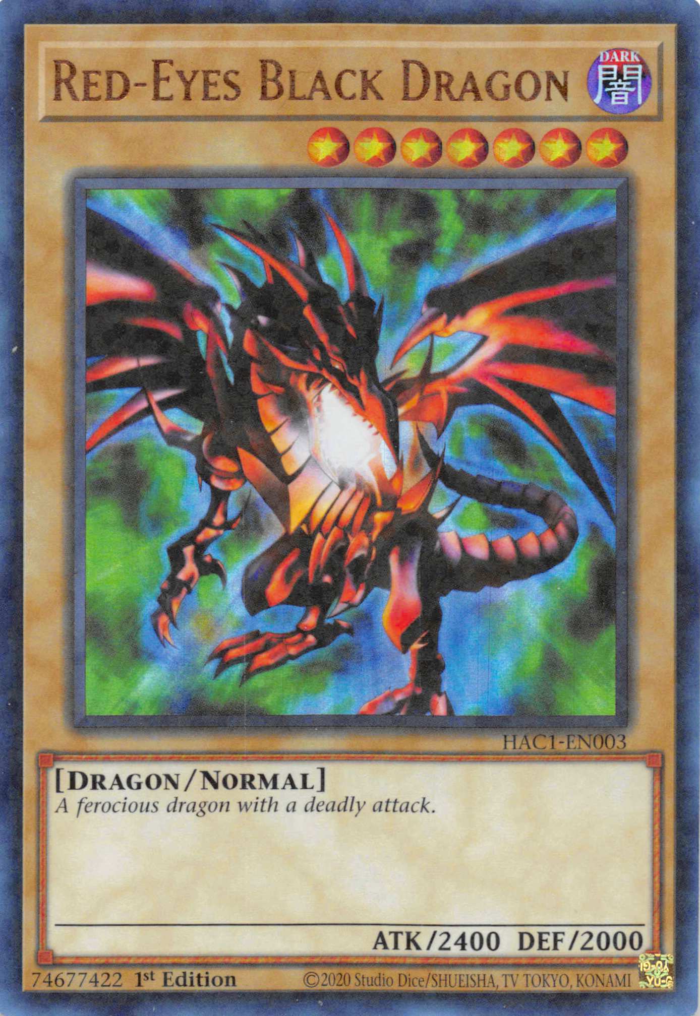 Red-Eyes Black Dragon (Duel Terminal) [HAC1-EN003] Parallel Rare | Gear Gaming Bentonville