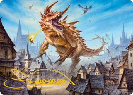 Tarrasque Art Card (Gold-Stamped Signature) [Dungeons & Dragons: Adventures in the Forgotten Realms Art Series] | Gear Gaming Bentonville