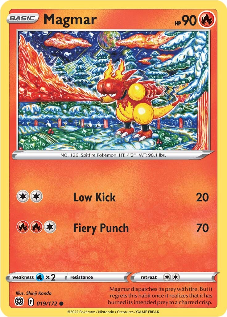 Magmar (019/172) [Sword & Shield: Brilliant Stars] | Gear Gaming Bentonville