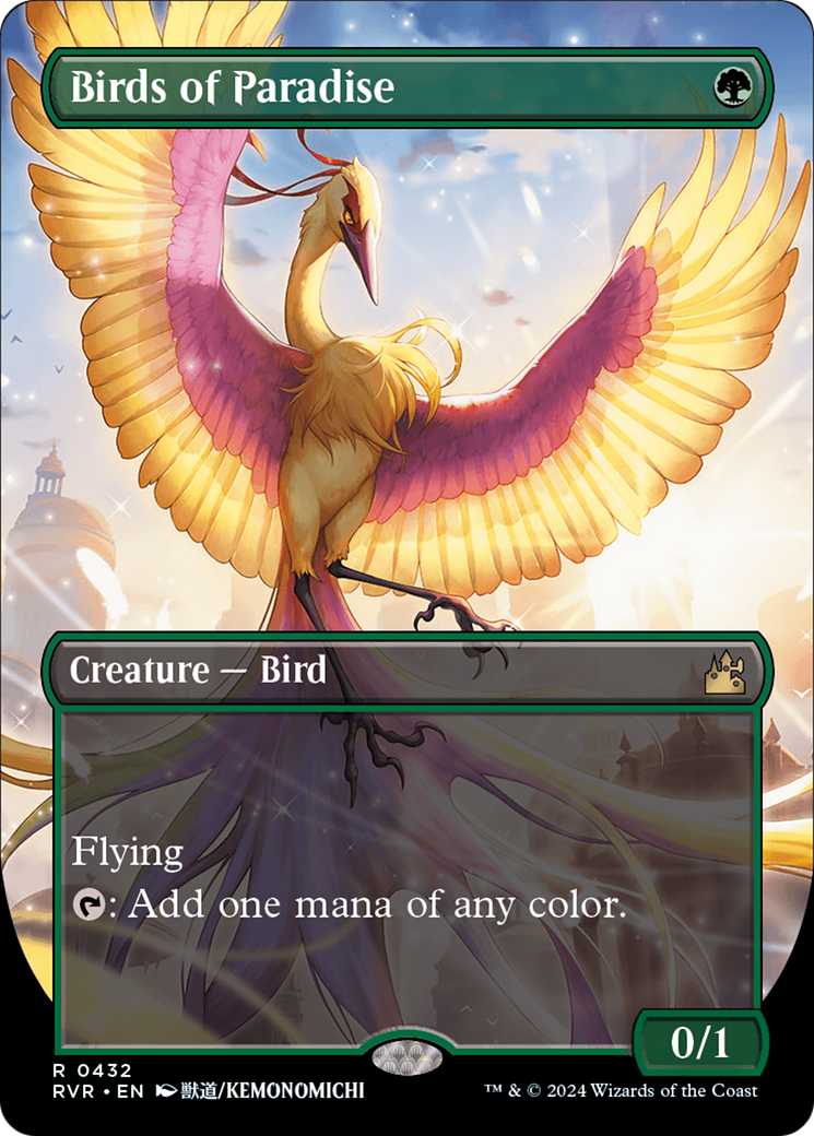 Birds of Paradise (Anime Borderless) [Ravnica Remastered] | Gear Gaming Bentonville