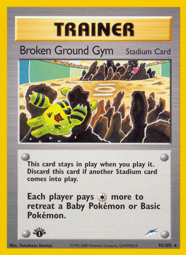 Broken Ground Gym (92/105) [Neo Destiny 1st Edition] | Gear Gaming Bentonville