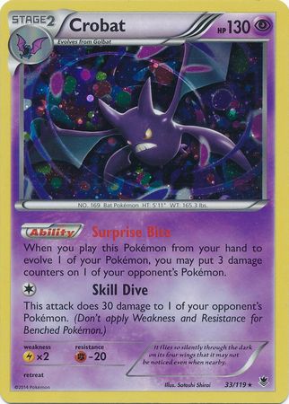 Crobat (33/119) (Cosmos Holo) [XY: Phantom Forces] | Gear Gaming Bentonville