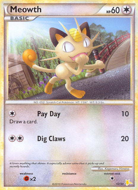 Meowth (12/30) [HeartGold & SoulSilver: Trainer Kit - Raichu] | Gear Gaming Bentonville