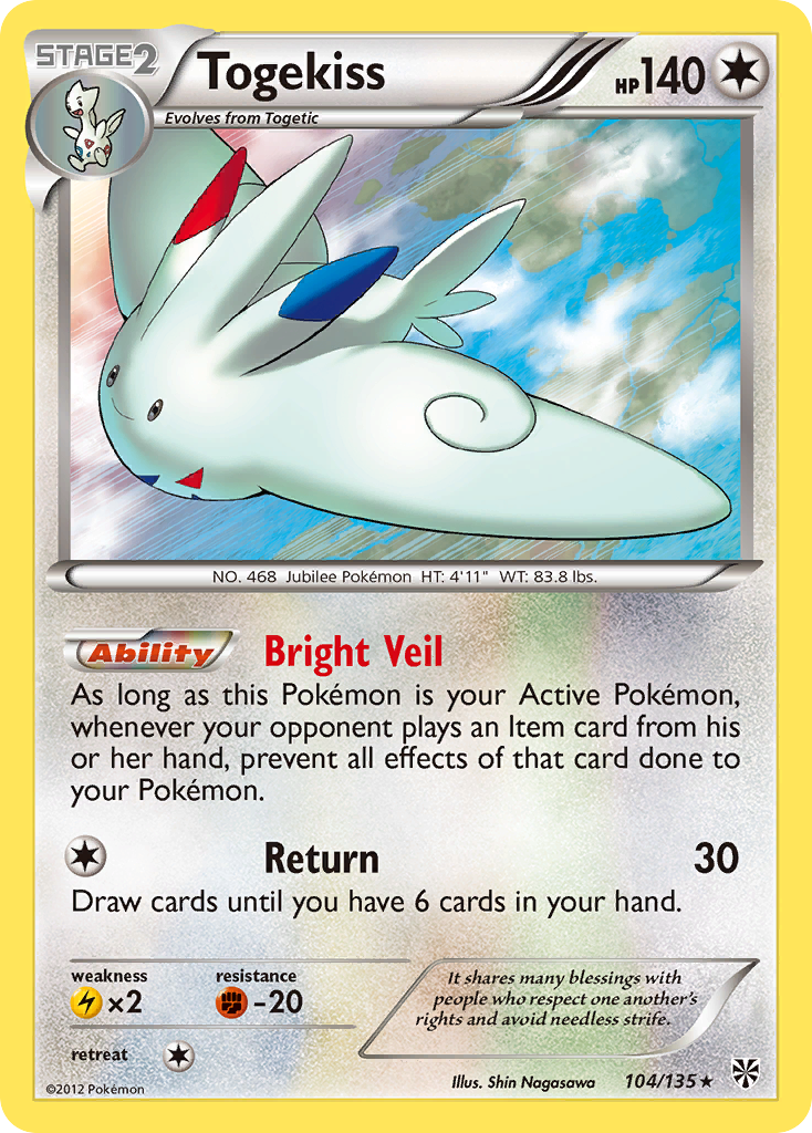 Togekiss (104/135) [Black & White: Plasma Storm] | Gear Gaming Bentonville