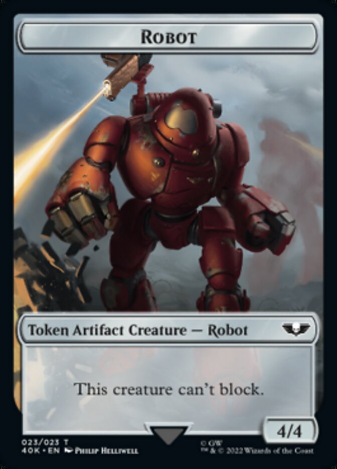 Astartes Warrior // Robot Double-sided Token (Surge Foil) [Universes Beyond: Warhammer 40,000 Tokens] | Gear Gaming Bentonville