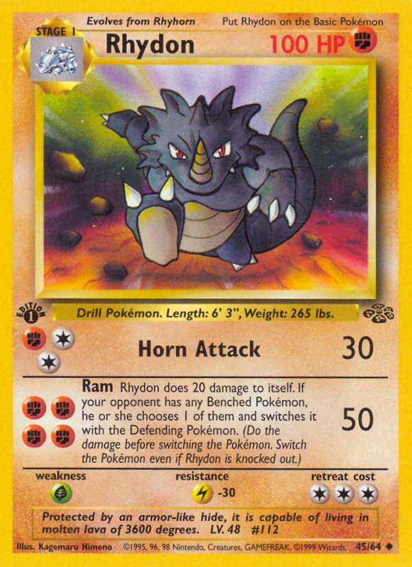 Rhydon (45/64) [Jungle 1st Edition] | Gear Gaming Bentonville