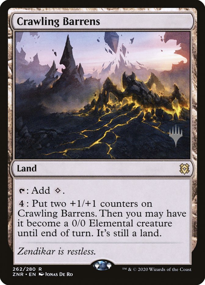 Crawling Barrens (Promo Pack) [Zendikar Rising Promos] | Gear Gaming Bentonville