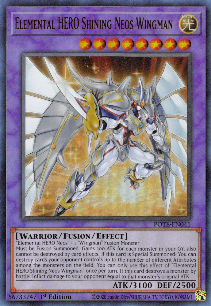 Elemental HERO Shining Neos Wingman [POTE-EN041] Ultra Rare | Gear Gaming Bentonville