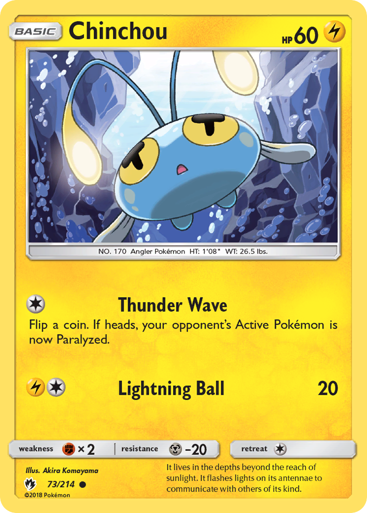 Chinchou (73/214) [Sun & Moon: Lost Thunder] | Gear Gaming Bentonville