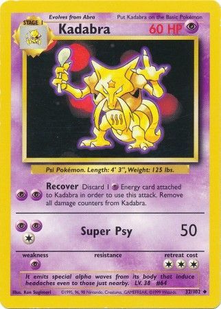 Kadabra (32/102) [Base Set Unlimited] | Gear Gaming Bentonville