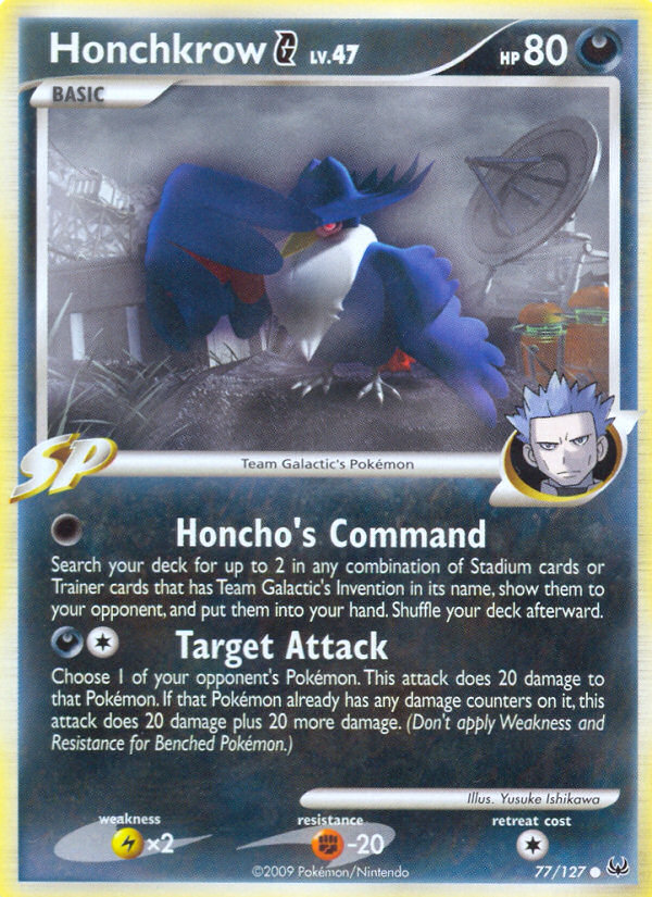 Honchkrow G (77/127) [Platinum: Base Set] | Gear Gaming Bentonville