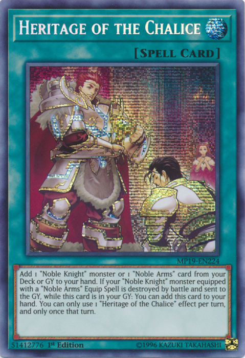 Heritage of the Chalice [MP19-EN224] Prismatic Secret Rare | Gear Gaming Bentonville