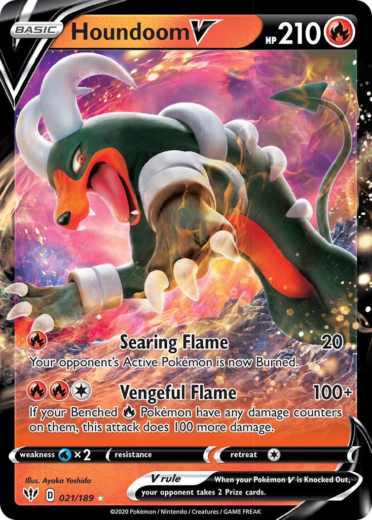 Houndoom V (021/189) [Sword & Shield: Darkness Ablaze] | Gear Gaming Bentonville