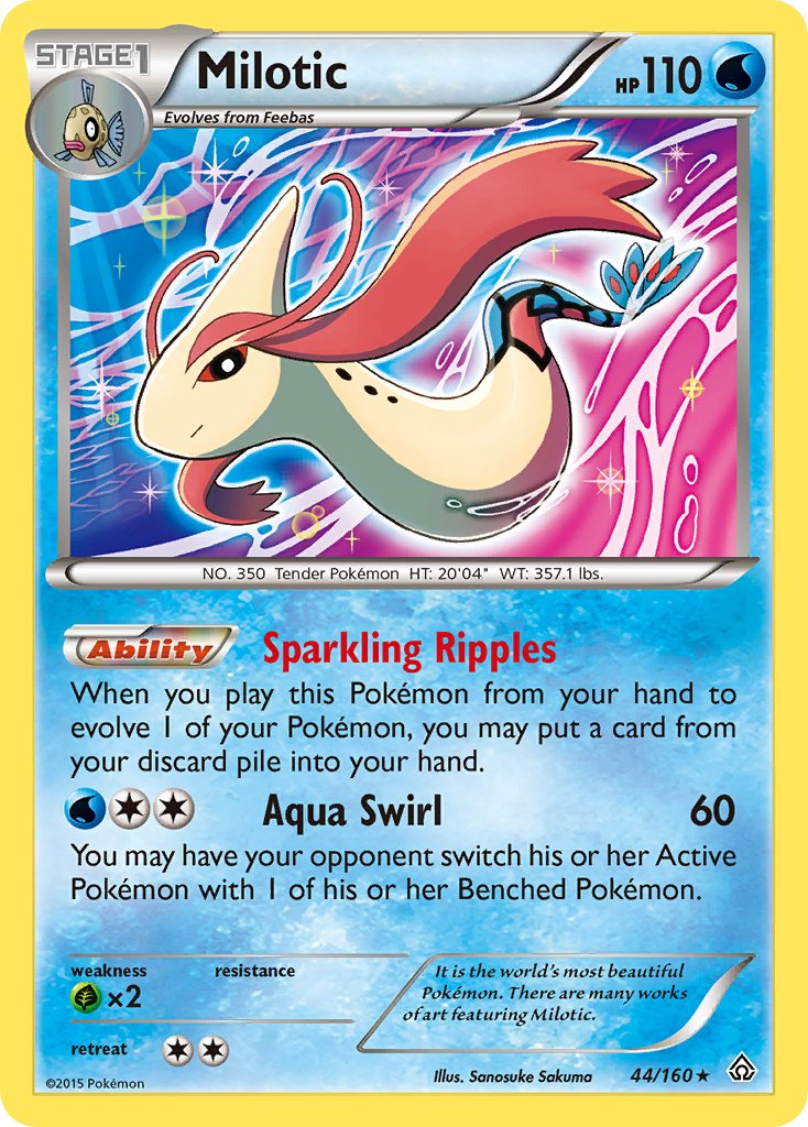 Milotic (44/160) (Theme Deck Exclusive) [XY: Primal Clash] | Gear Gaming Bentonville