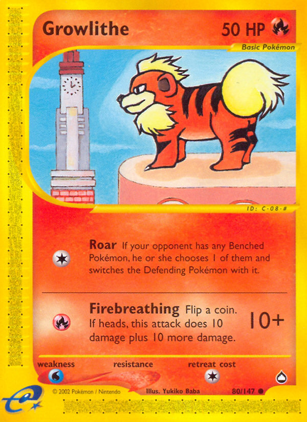 Growlithe (80/147) [Aquapolis] | Gear Gaming Bentonville