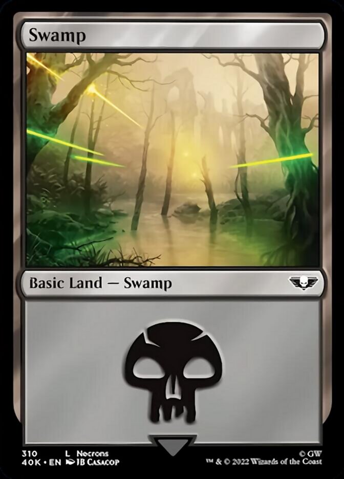 Swamp (310) (Surge Foil) [Universes Beyond: Warhammer 40,000] | Gear Gaming Bentonville