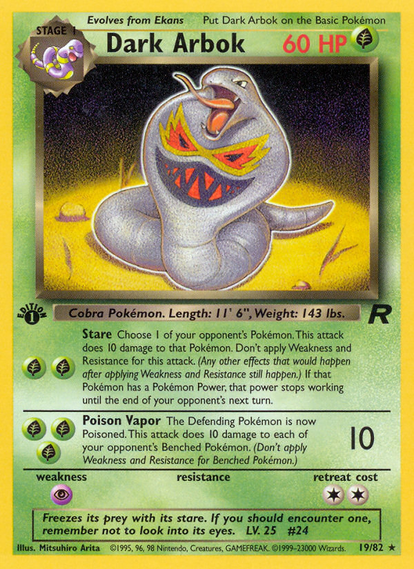 Dark Arbok (19/82) [Team Rocket 1st Edition] | Gear Gaming Bentonville