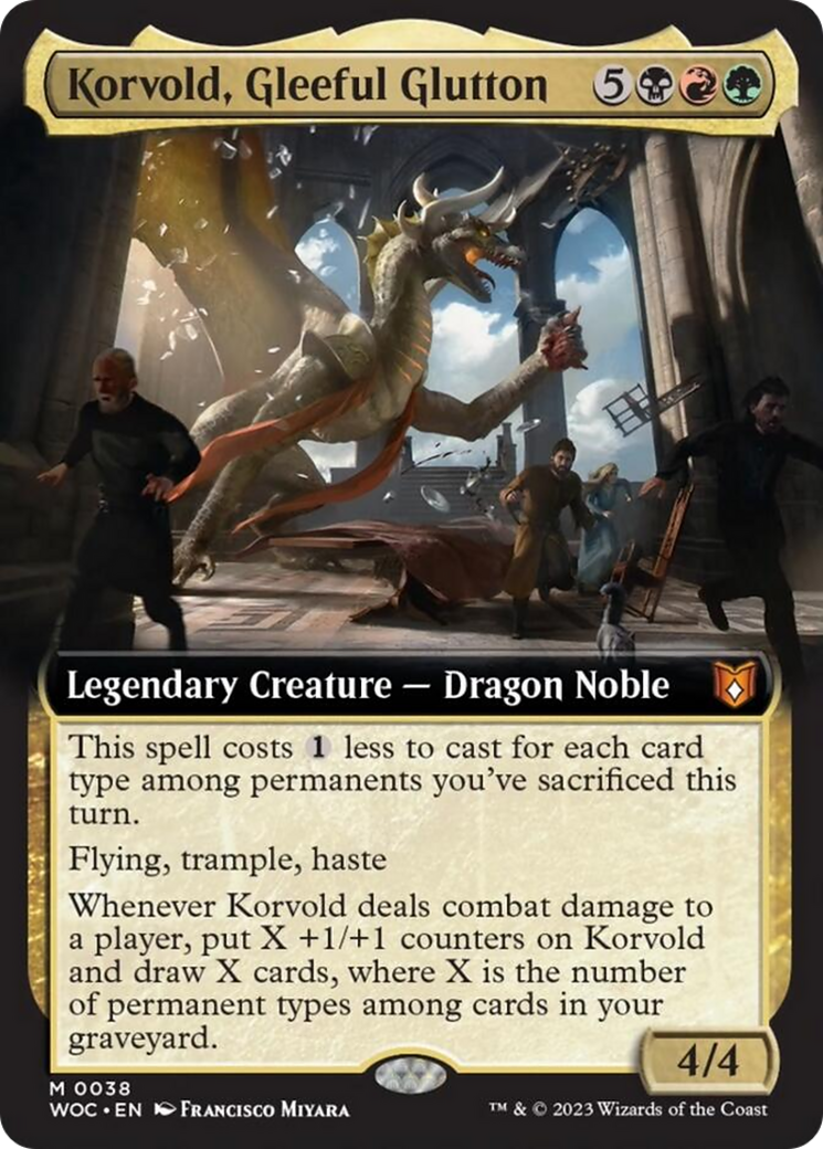 Korvold, Gleeful Glutton (Extended Art) [Wilds of Eldraine Commander] | Gear Gaming Bentonville