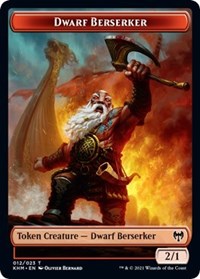 Dwarf Berserker // Emblem - Tibalt, Cosmic Impostor Double-sided Token [Kaldheim Tokens] | Gear Gaming Bentonville