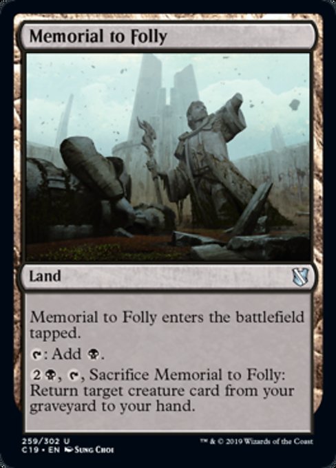 Memorial to Folly [Commander 2019] | Gear Gaming Bentonville