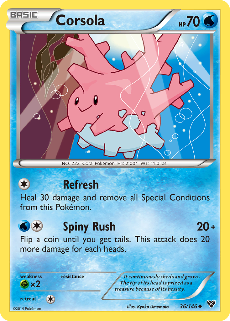 Corsola (36/146) [XY: Base Set] | Gear Gaming Bentonville