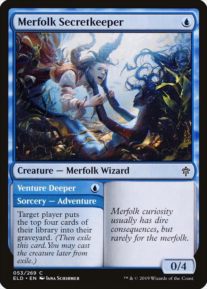 Merfolk Secretkeeper // Venture Deeper [Throne of Eldraine] | Gear Gaming Bentonville