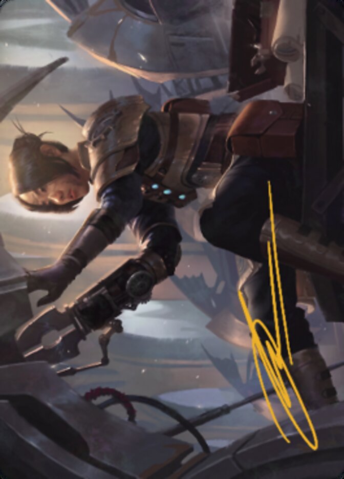 Thopter Mechanic Art Card (Gold-Stamped Signature) [The Brothers' War Art Series] | Gear Gaming Bentonville