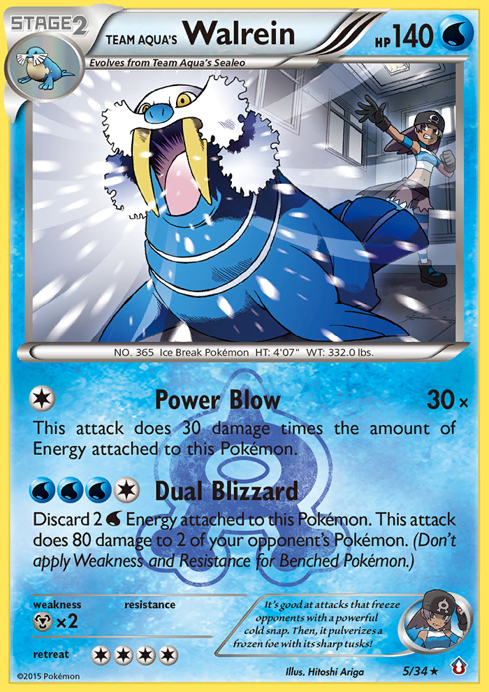 Team Aqua's Walrein (5/34) [XY: Double Crisis] | Gear Gaming Bentonville