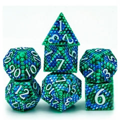 Udixi Dragon Scale Metal Dice - Blue/Green | Gear Gaming Bentonville