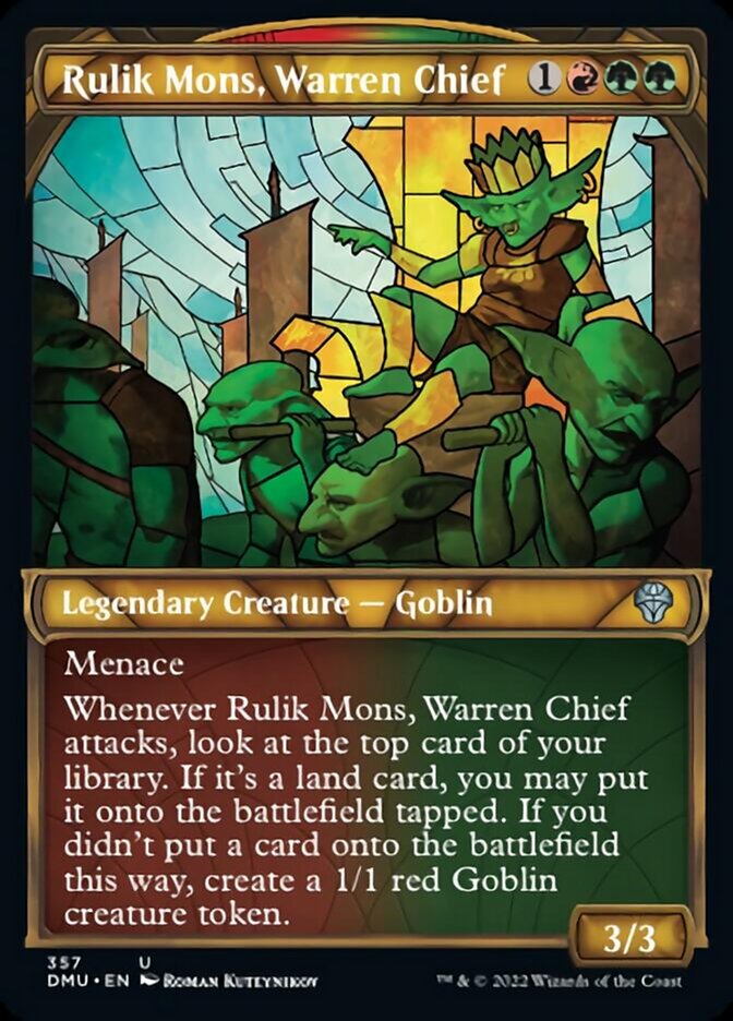 Rulik Mons, Warren Chief (Showcase Textured) [Dominaria United] | Gear Gaming Bentonville