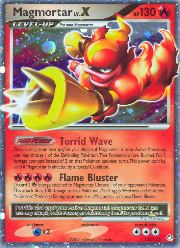Magmortar LV.X (123/123) [Diamond & Pearl: Mysterious Treasures] | Gear Gaming Bentonville
