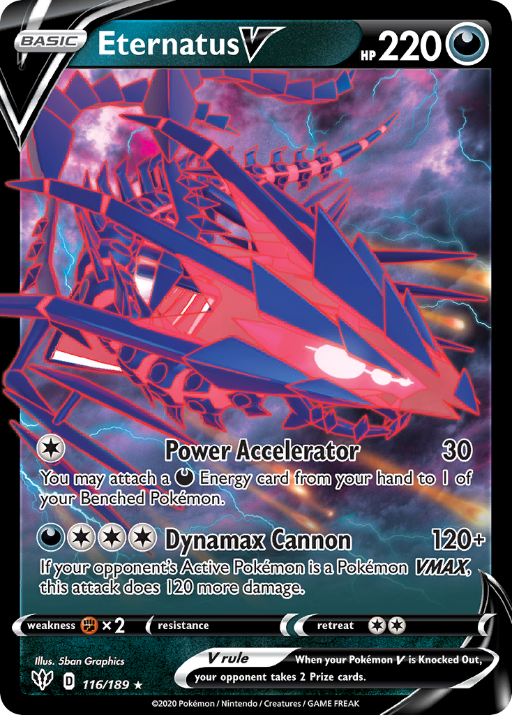 Eternatus V (116/189) (Jumbo Card) [Sword & Shield: Darkness Ablaze] | Gear Gaming Bentonville