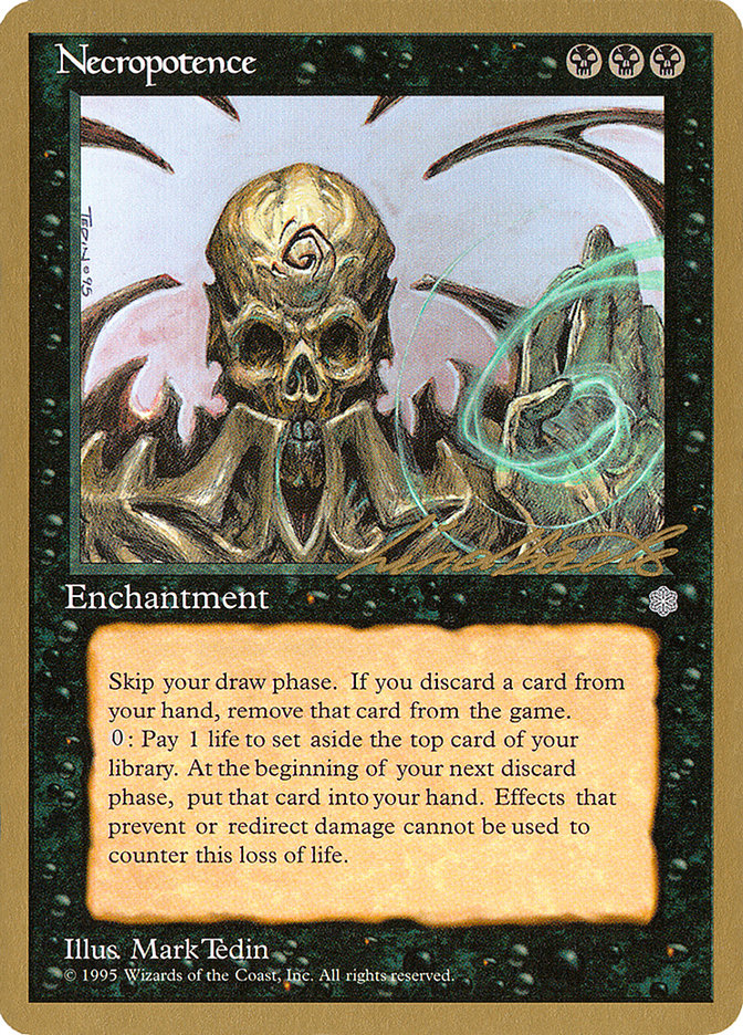 Necropotence (Leon Lindback) [Pro Tour Collector Set] | Gear Gaming Bentonville