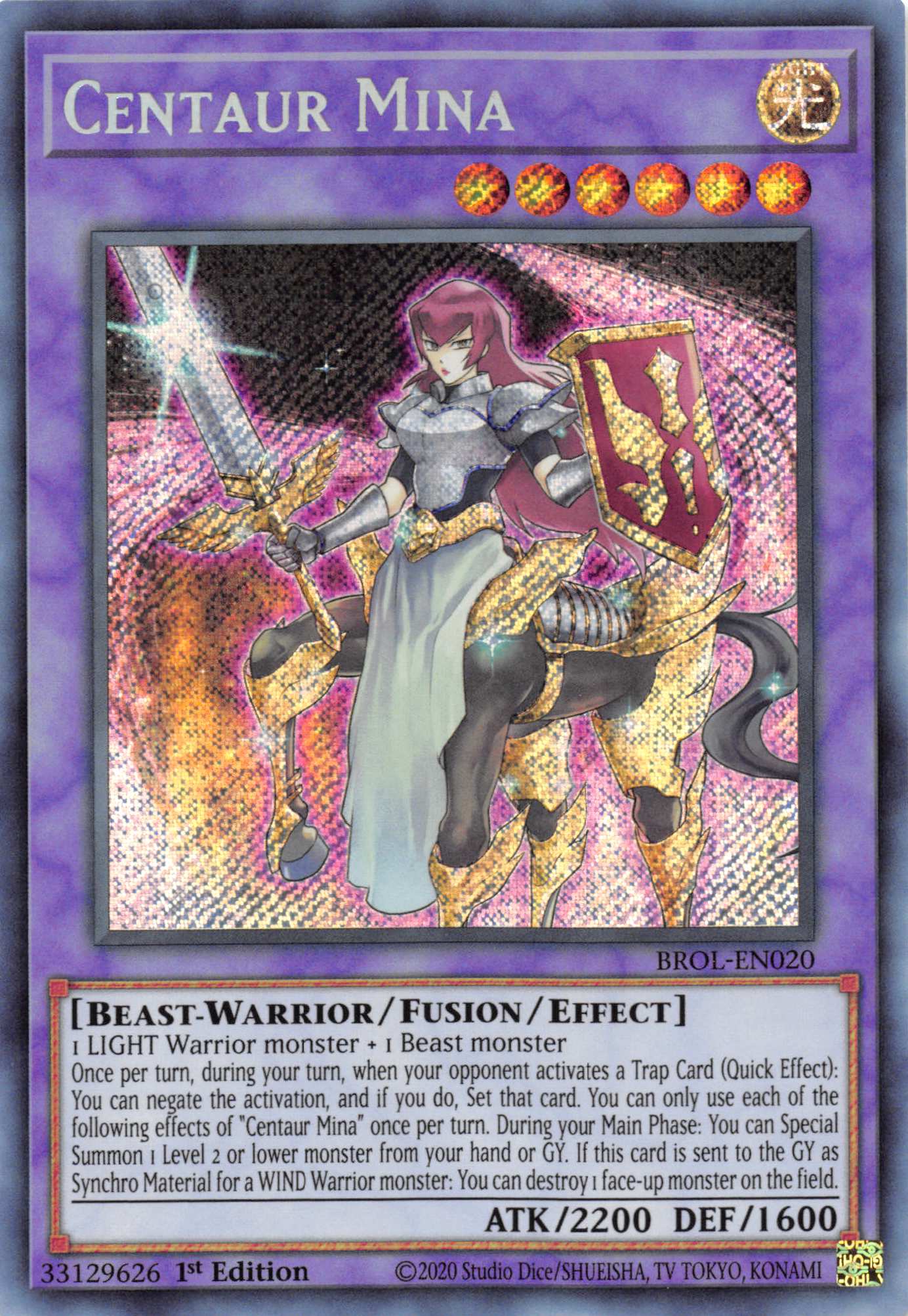 Centaur Mina [BROL-EN020] Secret Rare | Gear Gaming Bentonville