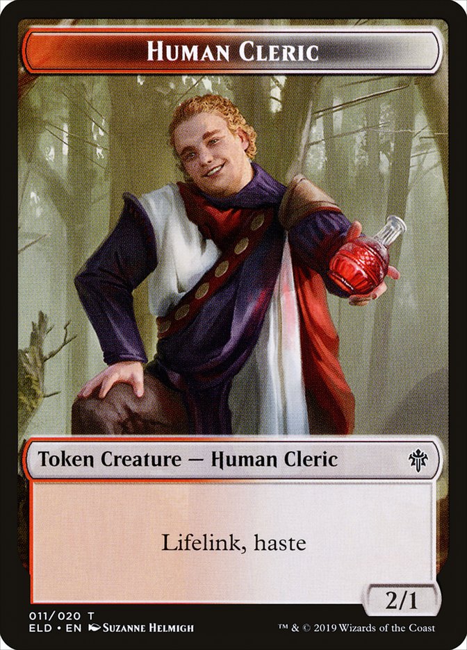 Human Cleric [Throne of Eldraine Tokens] | Gear Gaming Bentonville