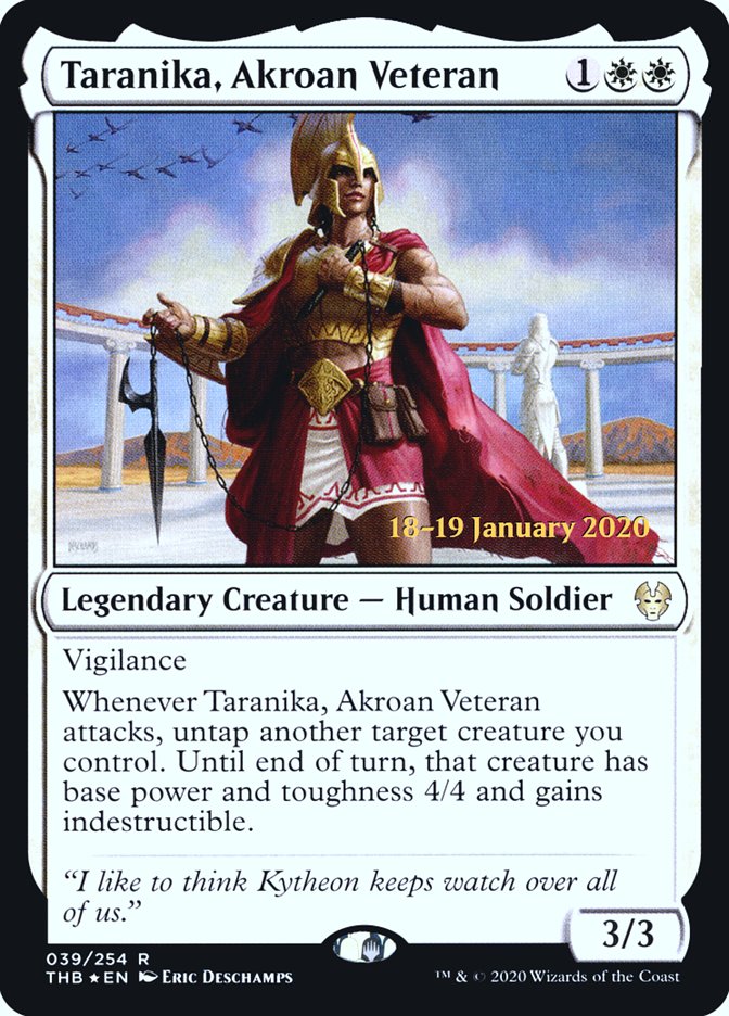 Taranika, Akroan Veteran [Theros Beyond Death Prerelease Promos] | Gear Gaming Bentonville