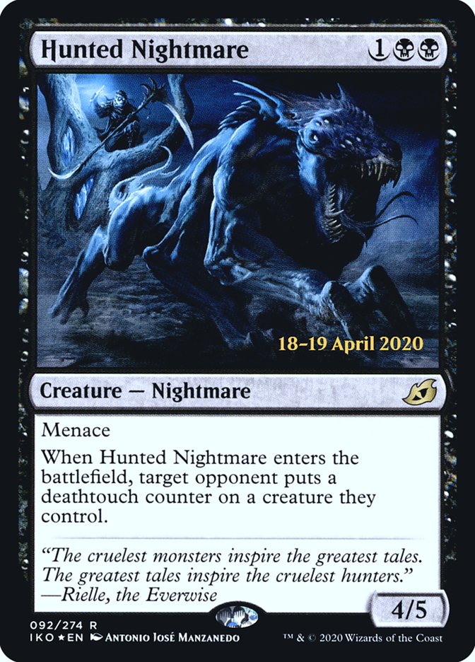 Hunted Nightmare  [Ikoria: Lair of Behemoths Prerelease Promos] | Gear Gaming Bentonville