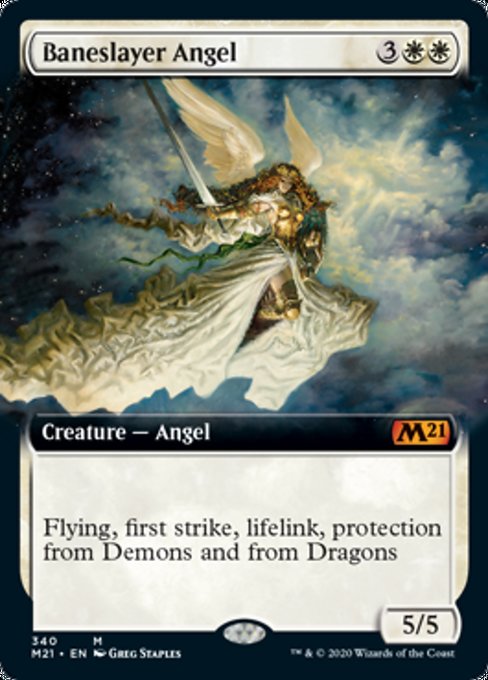 Baneslayer Angel (Extended Art) [Core Set 2021] | Gear Gaming Bentonville