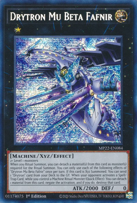 Drytron Mu Beta Fafnir [MP22-EN084] Prismatic Secret Rare | Gear Gaming Bentonville