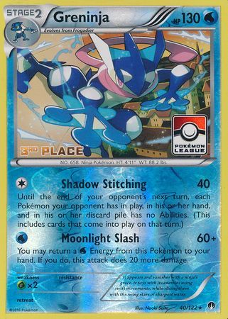 Greninja (40/122) (League Promo 3rd Place) [XY: BREAKpoint] | Gear Gaming Bentonville